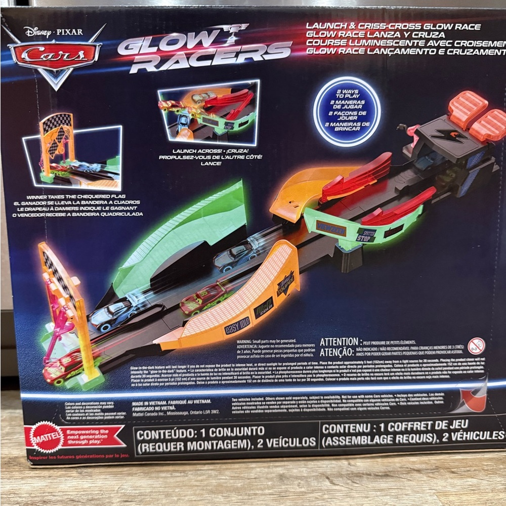 New in Box Disney and Pixar Cars Glow Racers
Launch & Criss-Cross Playset - Picture 9 of 9